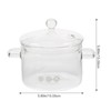 Cabilock Glass Simmer Pot With Lid: 1.5L/52oz Glass Soup Pot