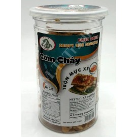 MTT Crispy Rice Cracker - Garlic Flavor - Dried Squid- Com chay Tron Muc xe - Rice Cracker - Dried Squid- Com chay muc Xe
