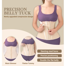 Waist Trainers for Women Belly Fat And Sculpt Touch Waist Trainer Stomach Shapewear Girdles for Women Body Shaper Corsets for Women Waist Trainer Postpartum and Women Working Out Beige