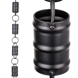 Rain Chains Pacific - Rain Chain 8.5 Feet Length - Functional & Decorative Replacement Downspout for Gutters - Rain Chain Gutter Catcher - Garden Rainwater Diverter for Home, Garden, Backyard