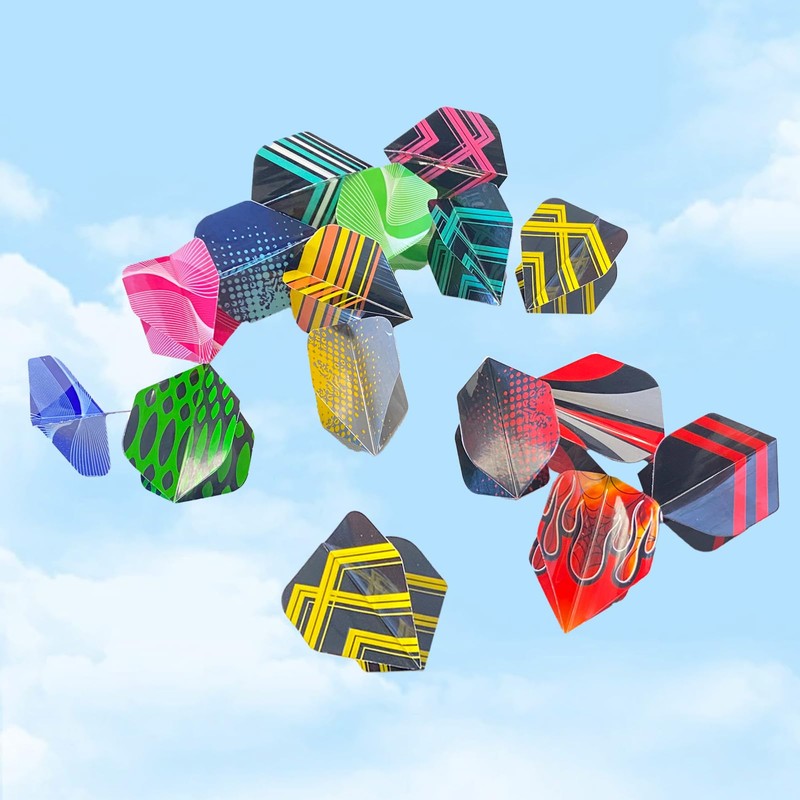 120 Pcs Standard Dart Flights Durable PET Replacement Feather Tails