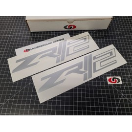 ZR2 Racing Decals (2-Pack) Bedside Hash Stripe Fender Stickers 12.5" Fits Chevy Colorado Silverado 2015-2024 Select Colors: (Metallic Silver)
