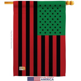 African American House Flags Pack Black History Juneteenth Jubilee Days Americans Independence Day USA Applique Small Decorative Gift Yard Banner Made In 28 X 40