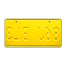 El Camino | 86J BL3 | Metal Stamped License Plate