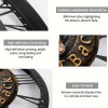 Gothic Style 25cm Round Iron Clock with Ornate Roman Numeral