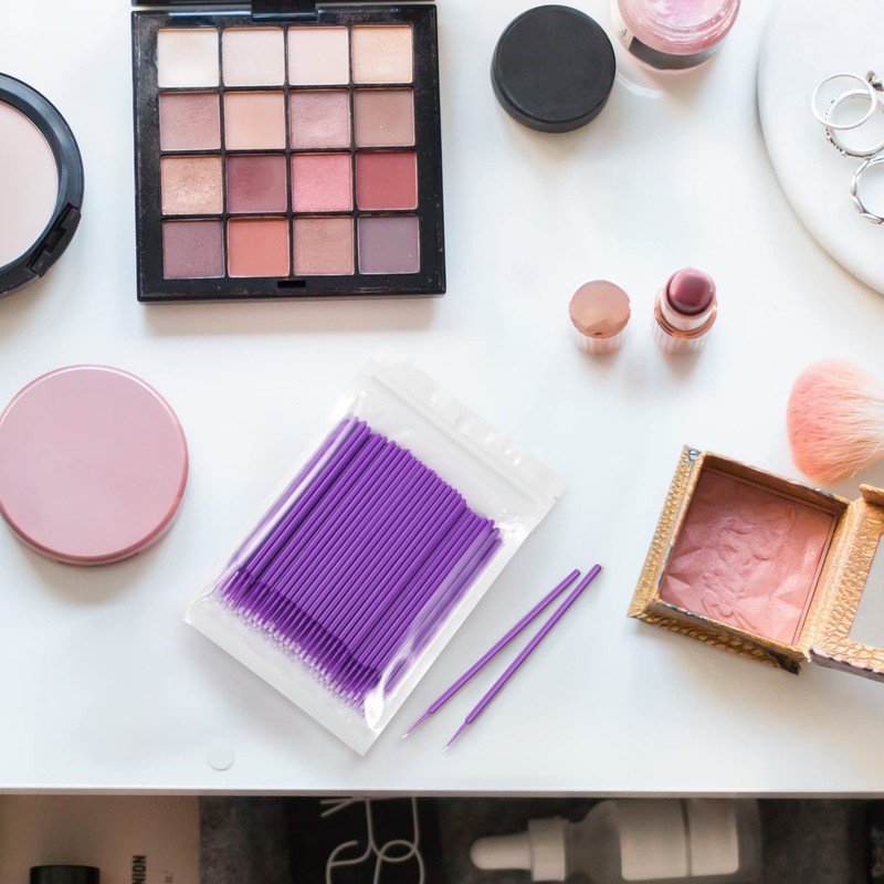 100個入り マイクロアプリケーター マイクロ綿棒 使い捨てマイクロスティック 化粧道具 まつげアプリケーター アプリケーター まつ毛 マイクロブラシ マイクロスティック