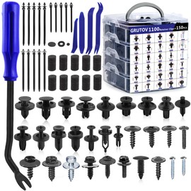 1250PCS Car Push Retainer Clips Plastic Rivets Automotive Push Pins Car Screw Shield Bumper Clips Assortment Xmas Tree Fasteners Kit Auto Body Push Pin with Removers for Ford Honda Chrysler GM