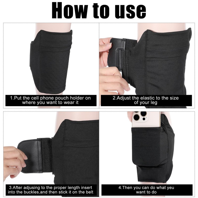 Leg Phone Holder, Cell Phone Leg Straps Ankle Wallet Thigh