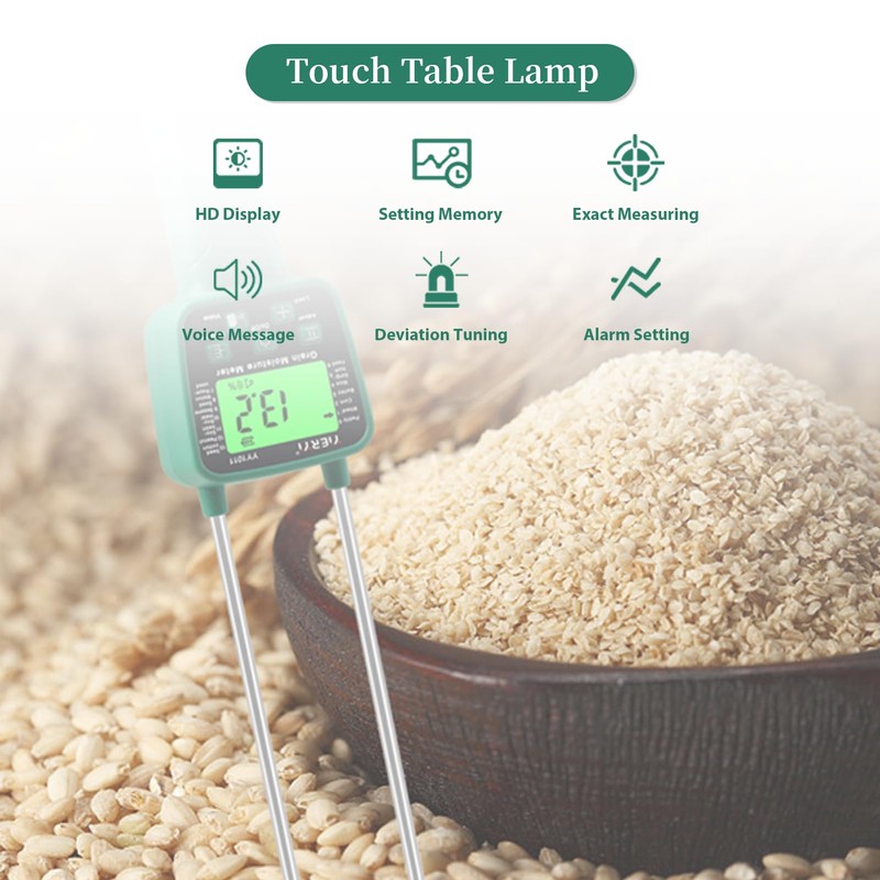 Portable Hay Moisture Meter, LCD Digital Tool Moisture Meter, Wheat