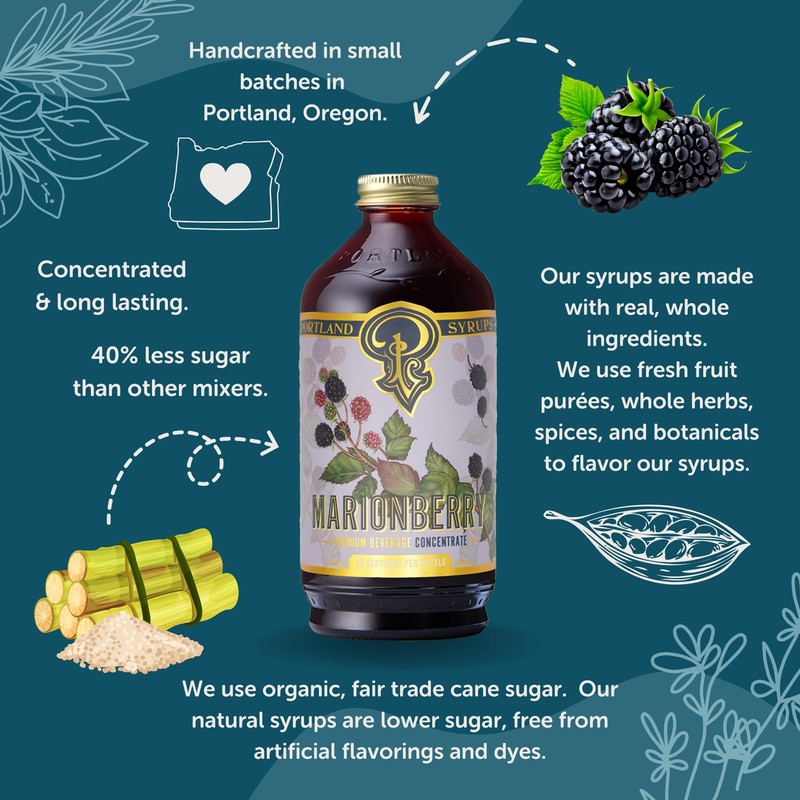 Portland Syrups Marionberry Syrup - Craft Pacific Northwest Fusion for
