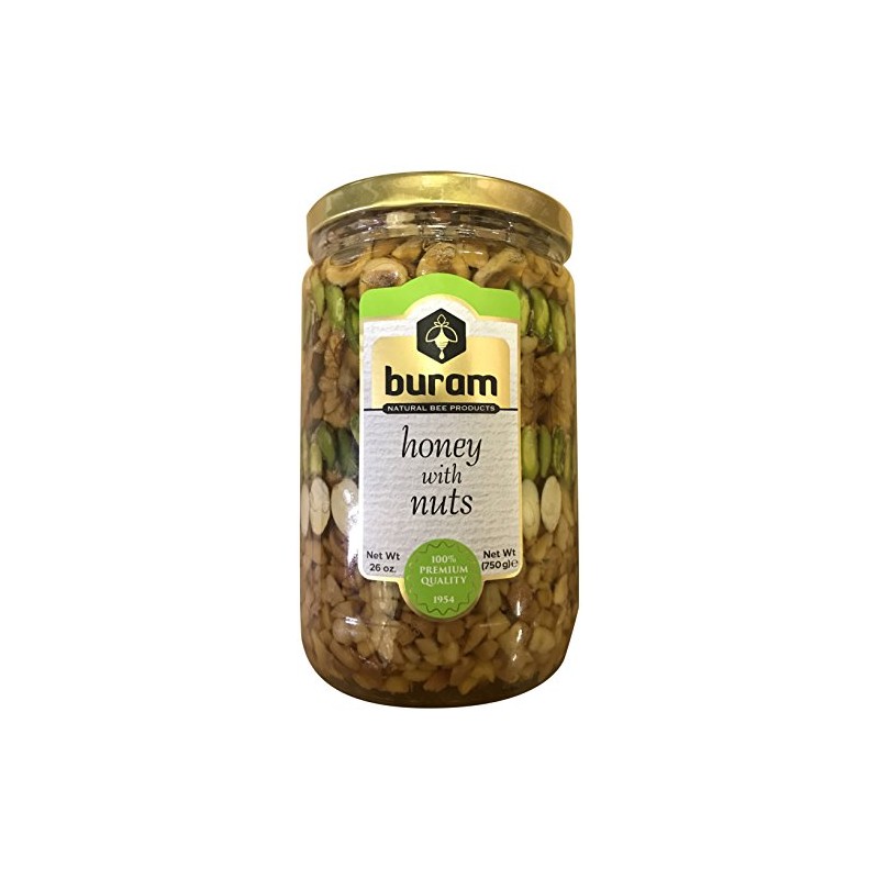 Buram Honey with Nuts, Premium Quality Honey Dipped Mix Nuts