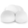 WMugthome 3 Double Bra Pad Insert for Women's Sports Yoga/Wedding/Party Bra Pad and Bikini Top Insert with A/B/C/D/E Cups Available (C CUP, White-semicircle)