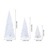 HOMSFOU Lighted Christmas Tree 3pcs Mini Tabletop Acrylic Christmas Tree