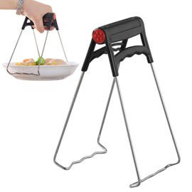 Stainless Steel Bowl Clips, Bowl Gripper Hot Dish Lifter, Casserole Clip, Kitchen Foldable Hot Dish Plate Bowl Clip, Tongs Stainless Steel Non-Slip for Moving Plate Bowls Tray Pot