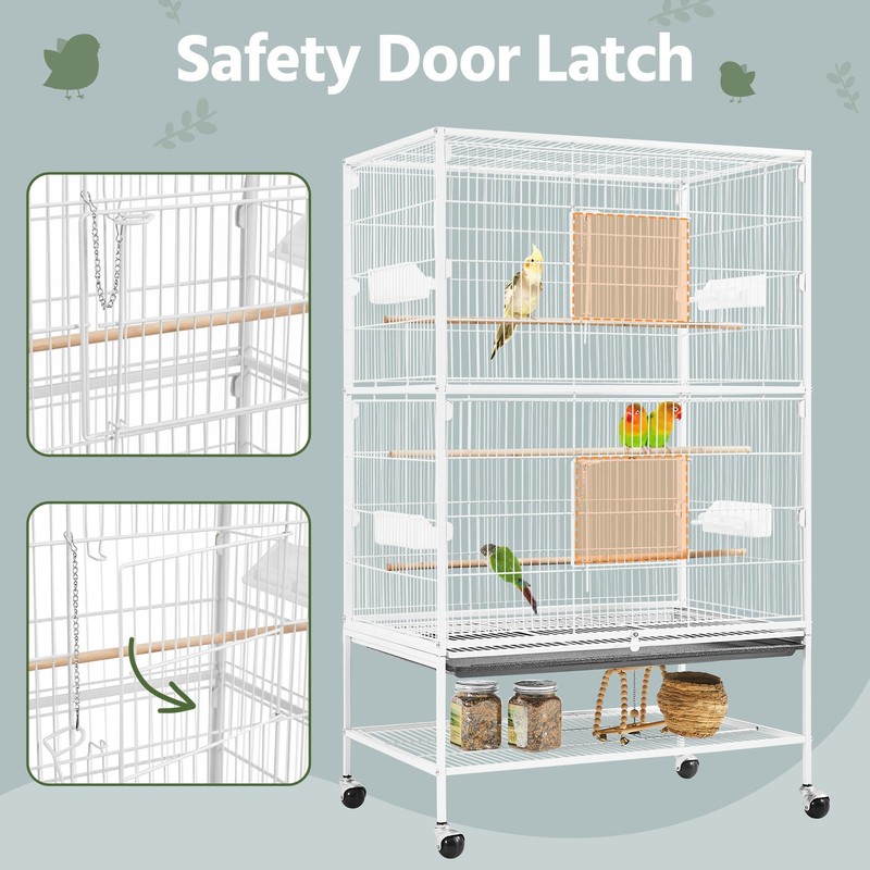 Yaheetech 52inch Bird Cage Extra Large Parakeet Parrot Cage for