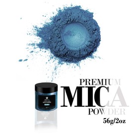 Blue Grey Mica Powder for Epoxy Resin 56g / 2oz. Jar - Techarooz 2 Tone Resin Dye Color Pigment Powder for Lip Gloss, Nails, Colorant for Slime Bath Bombs Soap Making & Polymer Clay