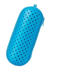 Slzhds Estuche para Gafas de Natación, Swim Goggle Case For Swimming Goggles, Sunglasses con Cremallera, Liviano y Transpirable, Accesorio de Natación, para Playa y Piscina (Azul claro)