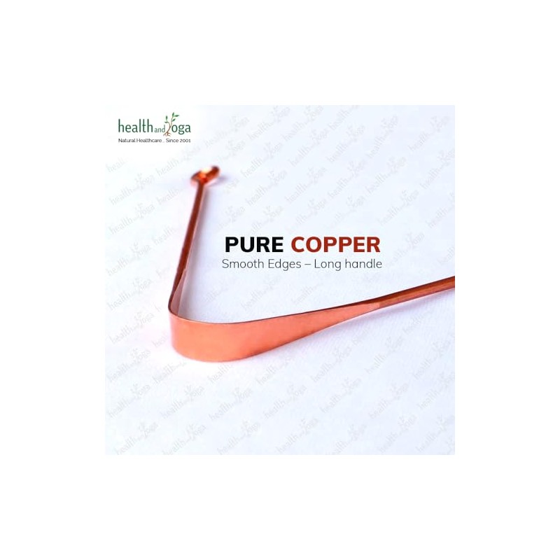 HealthAndYoga(TM) Copper Tongue cleaners-12 pieces