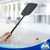 MR.SIGA Heavy Duty Long Handle Fly Swatter, Black, 6 Pack
