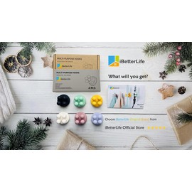 iBetterLife Good Grips Razor Holder - 4Pcs Self Adhesive Silicone Toothbrush Holders Wall Mounted to Mirror for Shower Hanging Towel, Functional Waterproof Hook for Bathroom Kitchen Living Room Office