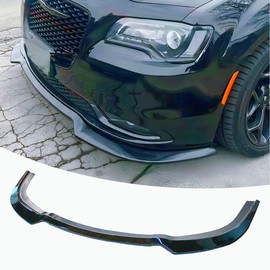 NEESPOC Front Bumper Lip Splitter Spoiler Fit for Chrysler 300 C/S/Limited/Touring 2015-2023 Gloss Black 3pcs Accessories Air Chin Body Kit