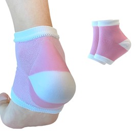 Moisturizing Gel Heel Socks to Repair Dry Cracked Heel - Soften, Soothe, and Revitalize Your Feet, for Men and Women (Pink, 1 Pair)