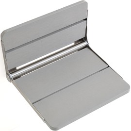 17.5'' Folding Shower Seat Wall Mounted, Foldable Waterproof Shower Bench for Inside Shower, HDPS Poly Lumber Shower Stool/Chair Seat to Sit On for Elderly, Weight Capacity 400LBS, Gray