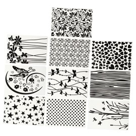 KONTONTY 10pcs Plastic Embossing Folder Versatile Stencils for DIY Scrapbooking Card Making and Home Decoration Assorted Patterns for Creative Crafts