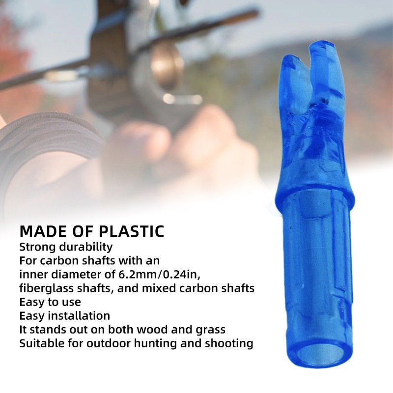 100pcs Archery Arrow Nock Durable Plastic Insert Arrow Nocks Light