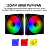 Bundle Including: 3-Pack 120mm Infinity Mirror Addressable RGB PWM Cooling