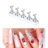 HUATEEN Nail Stuff,2 Pack Silver Magnetic Nail Stand Display with