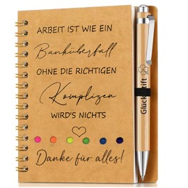 boocooberg Thank You Gifts for Colleagues, Small Gifts for Colleagues, Teachers, Inspiring, Gifts for Colleagues, Notepad, Ballpoint Pen, Best Thank You Gift, Colleagues, Farewell Gift