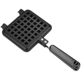 Molde de Sartén de Fabricante de Waffle, Clásico Bélgica Waffle Maker Antiadherente Horneado Rápido Casa Aluminio Waffle Iron con Asa Herramienta para Cocinar Panqueques