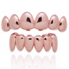 Psivika Gold Plated Shiny Hip Hop Teeth Grillz Caps Iced