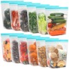 SPLF 12 Pack Reusable Gallon Freezer Bags Dishwasher Microwave Safe,