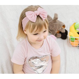 DRESHOW Baby Girl Nylon Headbands Newborn Toddler Hair Bands and Bows Kids Hair Accessories