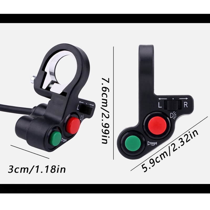 Indicator Switch, Duokon Handlebar Switch, 22 mm Motorcycle Handlebar Switch,