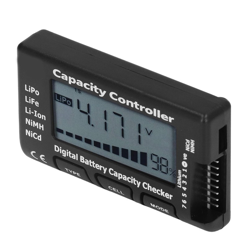 Digital Battery Capacity Checker Voltage Tester Capacity Percentage Meter for