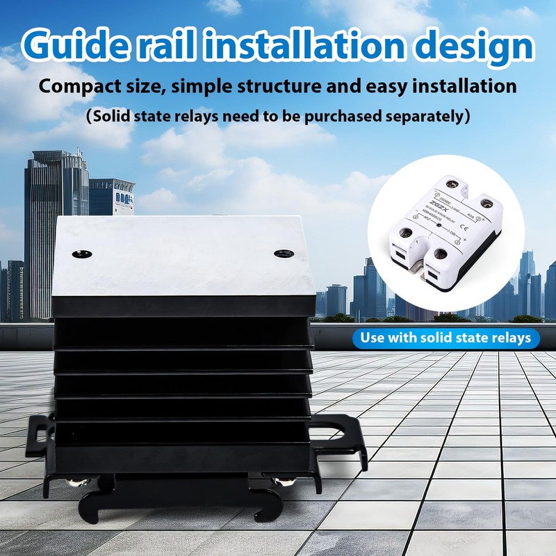 Telituny Single Phase Solid State Relay, Aluminium Heatsink SSR Dissipation,