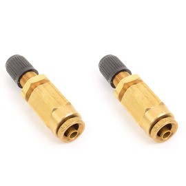 TORQUE 1/4 inch Air Inflation Schrader Valve with Push to Connect for 1/4" OD Air Line Tubing and Airbag Air Bag Suspension Fittings for Semi Truck Trailer Tractor, Dot Approved, 2 pcs (2 x TR14IV)