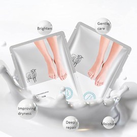 5 Pares de Mascarillas Exfoliantes De Pies, Esencia de Leche de Cabra Cuidado de los Pies Pies Calcetines, Men Women Exfoliating Foot Mask (Elimina Piel Muerta Suaviza El Talón Y Lo Aclara)