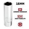 Powerbuilt 3/8-Inch Drive Metric 16mm Spark Plug Socket, High Visibility,