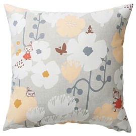 Suminoe A035C Cushion Cover, Gray, 17.7 x 17.7 inches (45 x 45 cm), Moomin, Tiny Flower, Washable, 1 Piece