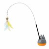 Rotating Base Cat Teaser Wand for Indoor Play – Long