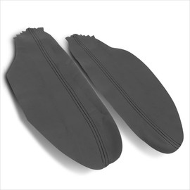 Pair Black Front Door Panel Card Armrest Leather Cover Compatible with 08-12 Honda Accord Coupe