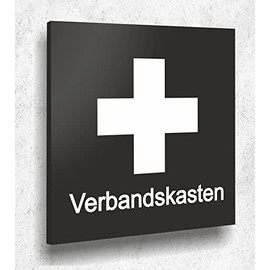 A 2063 Door Sign Black Matt UV Print 12 x 12 cm 3 mm Acrylic Glass Made in Germany