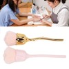 2pcs Nail Dust Remover Pink Rose Nail Powder Cleaning Brush