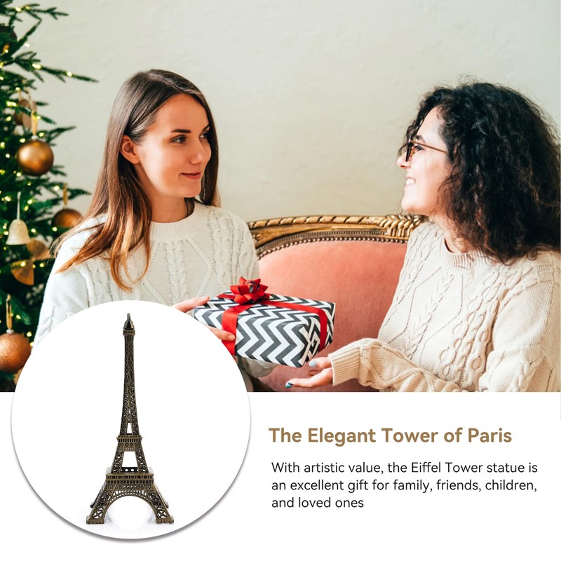 Eiffel Tower Statue Decor, Bronze Metal Paris Eiffel Tower Decor