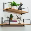2 x Shelf Brackets, Black, 200 mm Square Shelf Brackets,