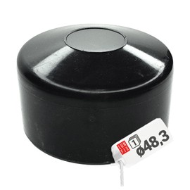 Post Caps Fence Post Cap Pipe Cap Black Post Cover 1 1/2 Inch / 48.3 mm Round Pack of 1